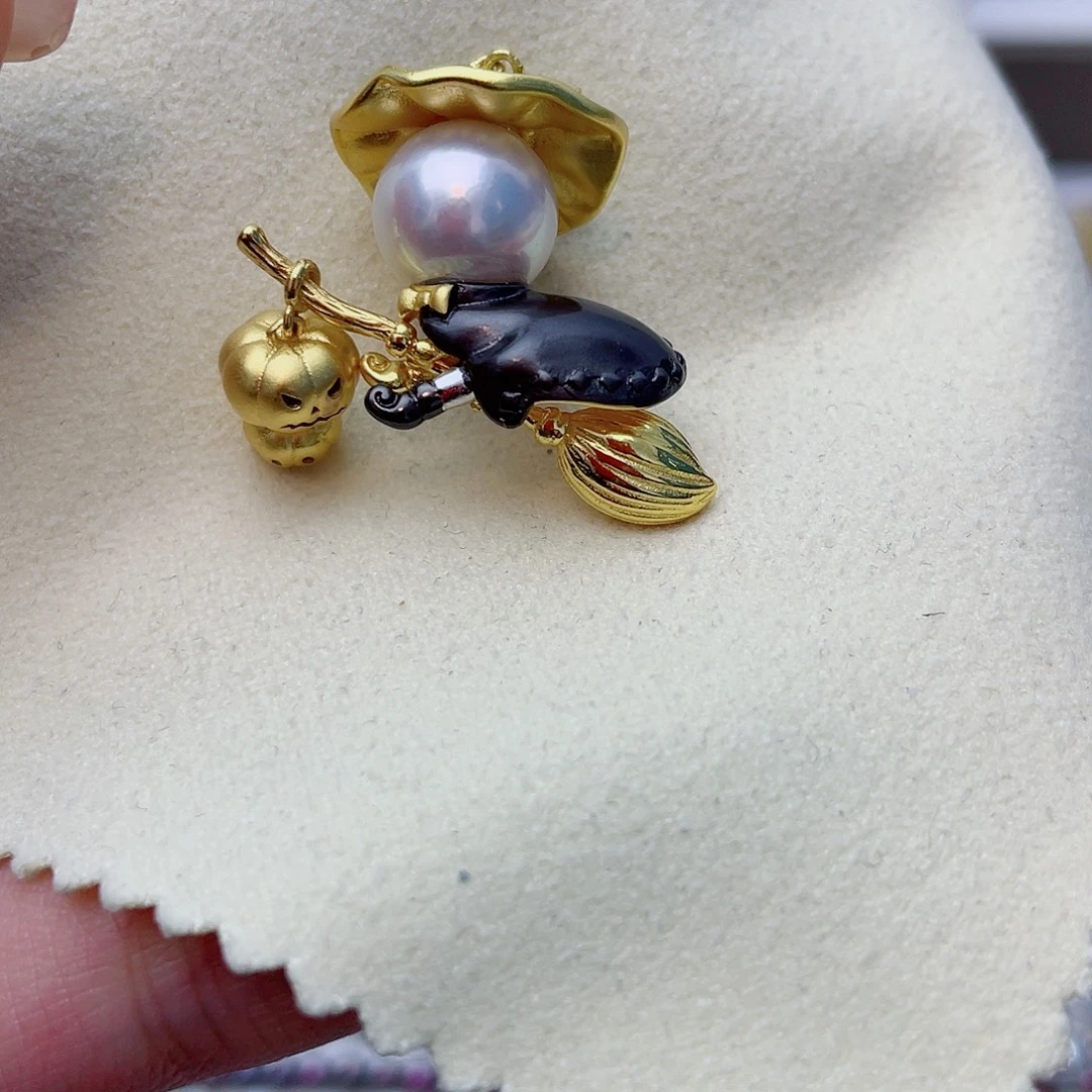 海水珍珠颈饰银S925镶嵌w61