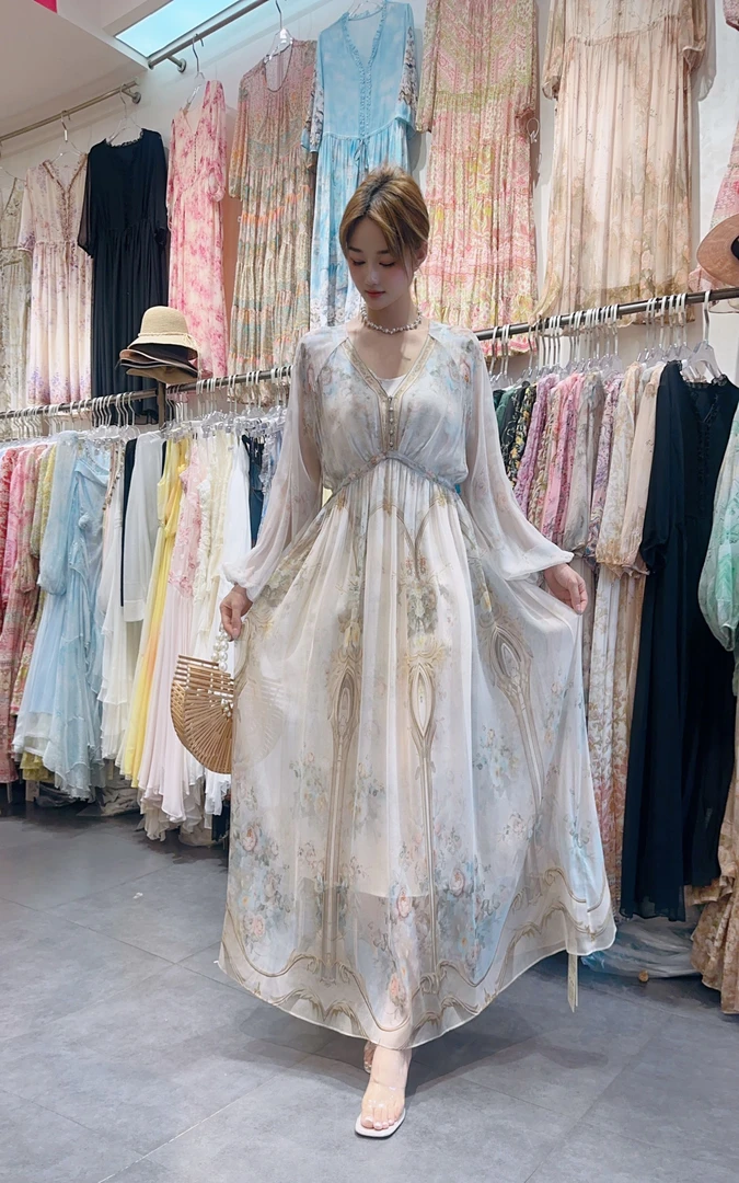 LL--[敦煌舞曲]爆款定位真丝裙8E-125-20