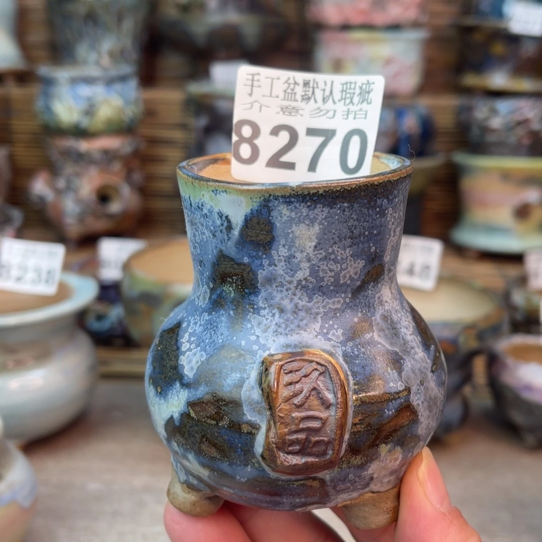 手工花盆默认瑕疵完美者勿拍