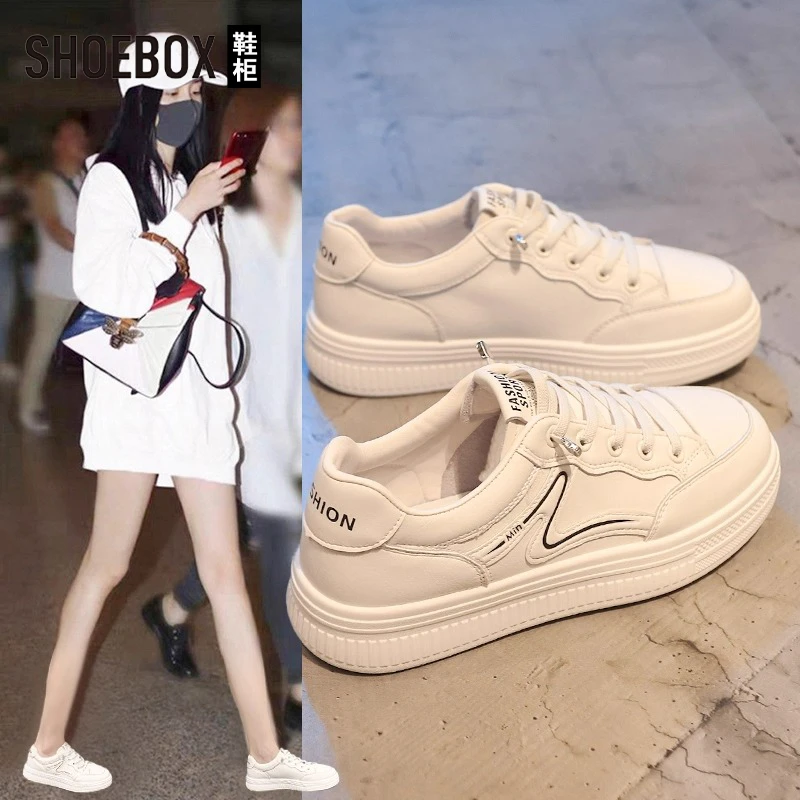 达芙妮集团旗下2025夏新款女鞋小白鞋厚底小众百搭学生时尚运动鞋