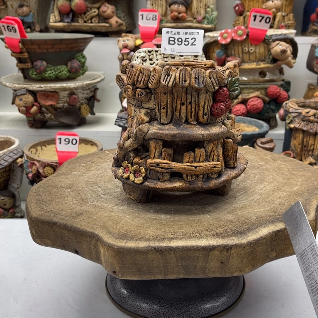 花盆952嘻哈粗陶手捏