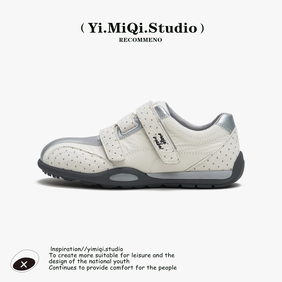 鞋子女款2025秋季新款魔术贴休闲鞋平底轻便运动鞋百搭厚底德训鞋