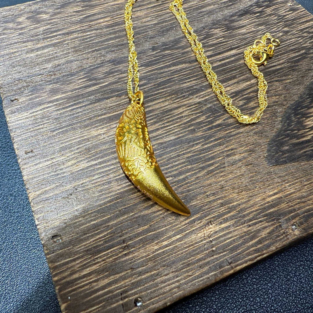 【国检证书+运费险+终身售后】18K狼牙吊坠 - 1079