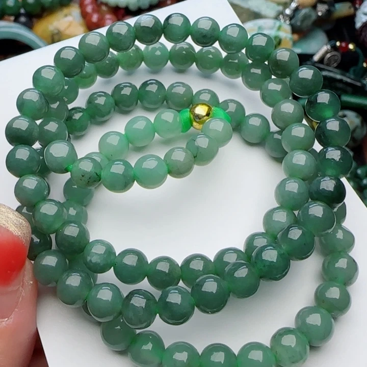 翡翠颈饰未镶嵌天然A货35