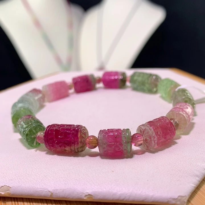 双色碧玺手链未镶嵌