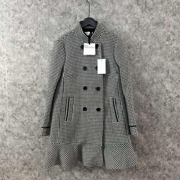 未使用 Valentino/华伦天奴 华伦天奴黑白格连衣裙