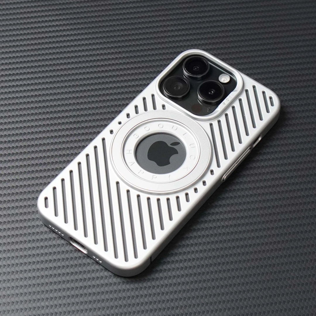 适用于苹果16promax散热手机壳14超薄磁吸冰甲凉感13磨砂手机壳