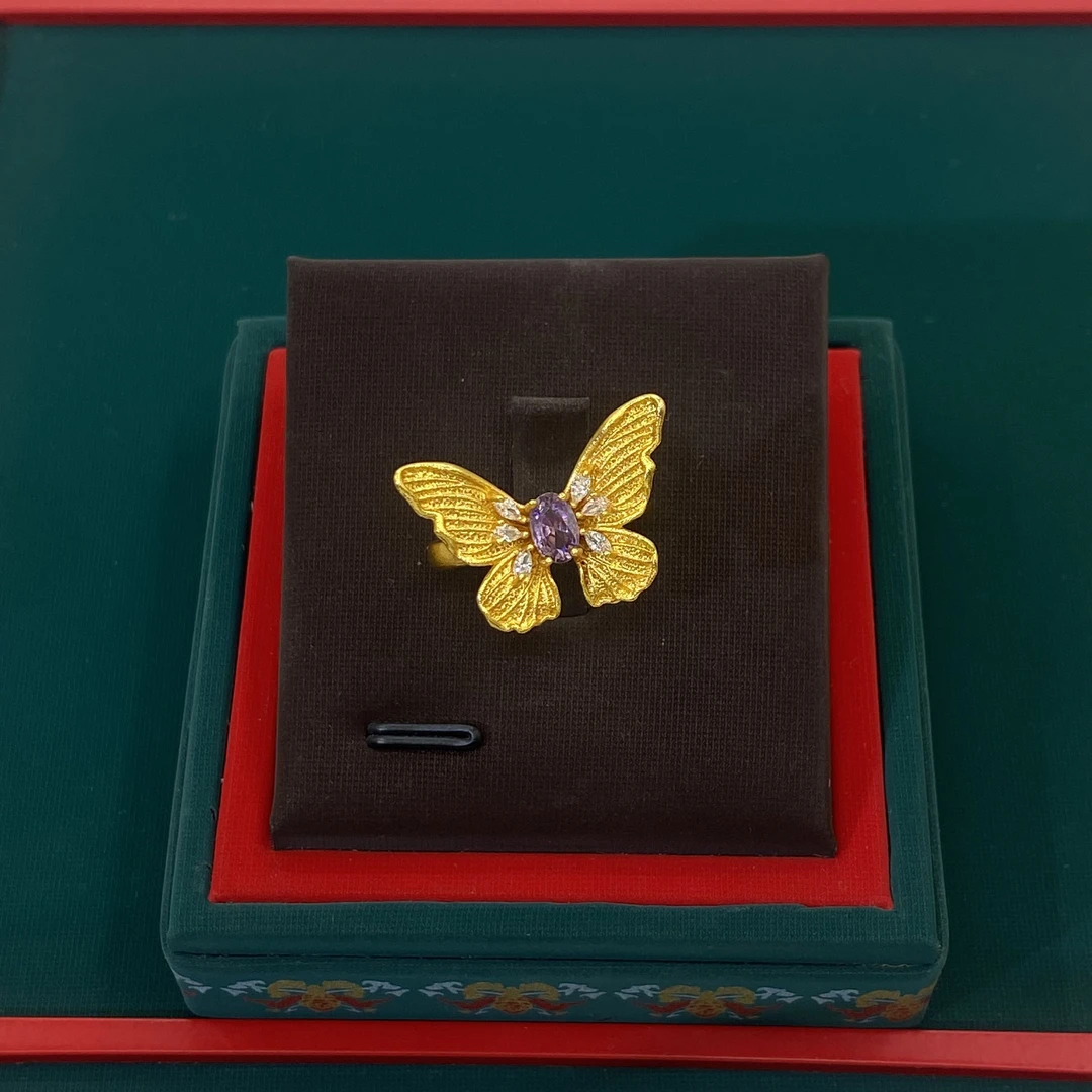 璀璨星河蝴蝶戒指开口可调节B234