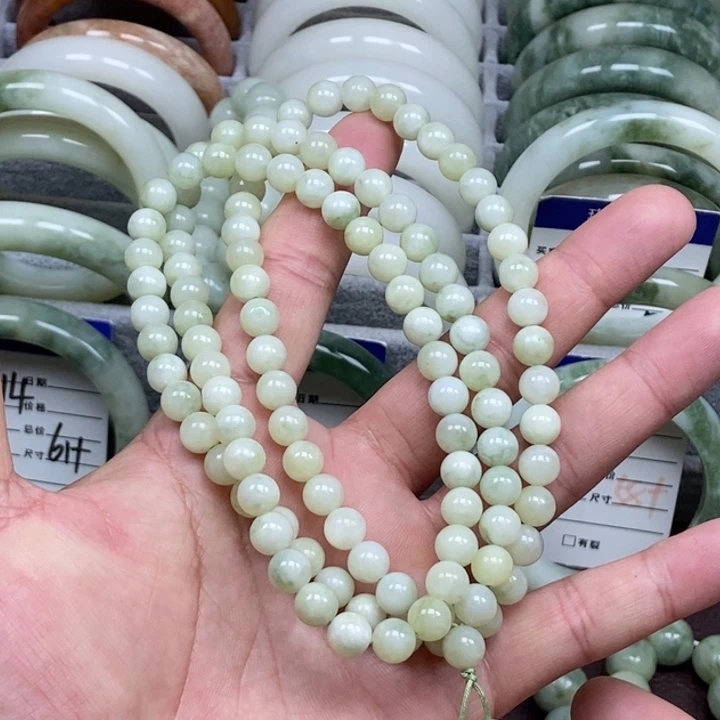 蛇纹石玉未镶嵌手链