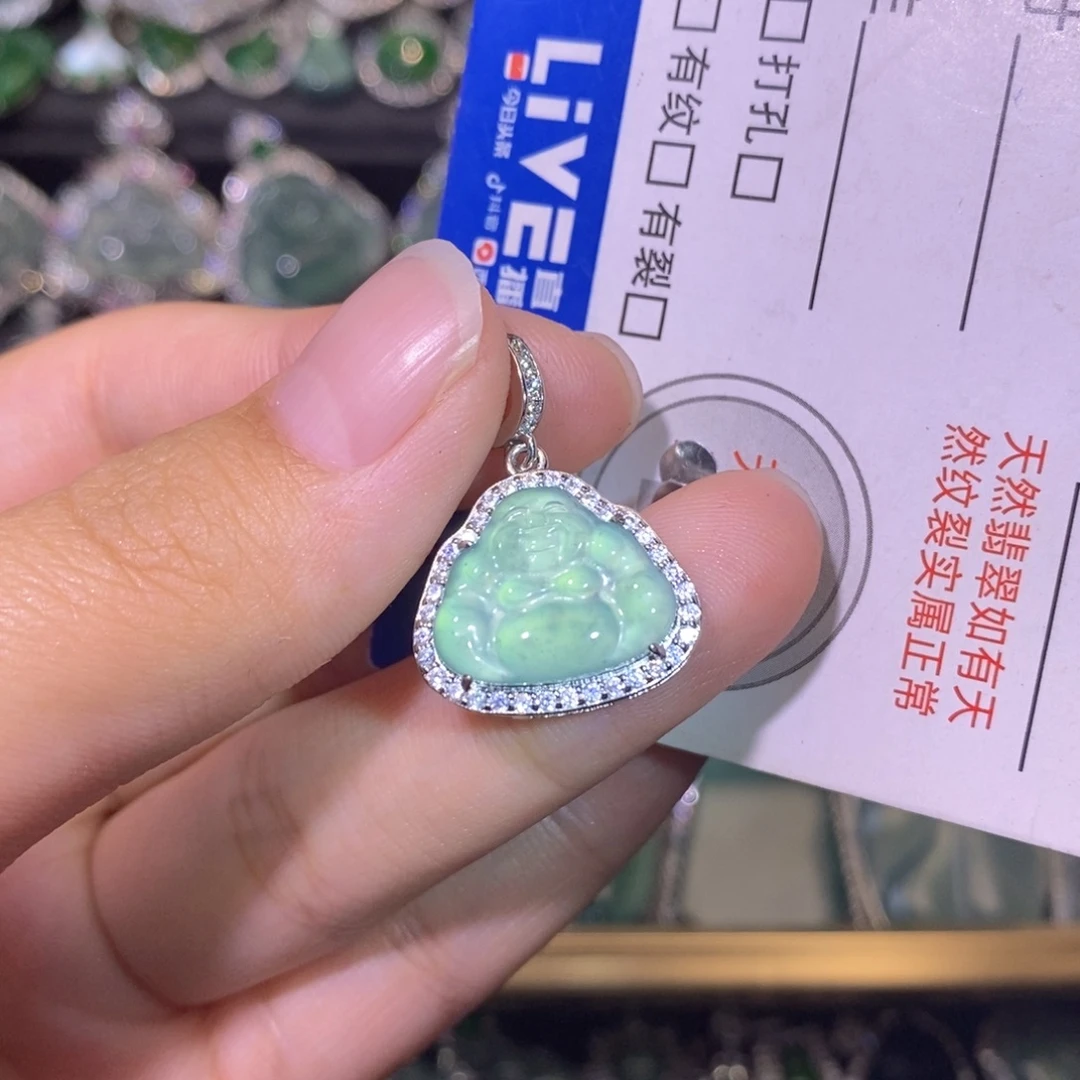 翡翠未镶嵌颈饰天然