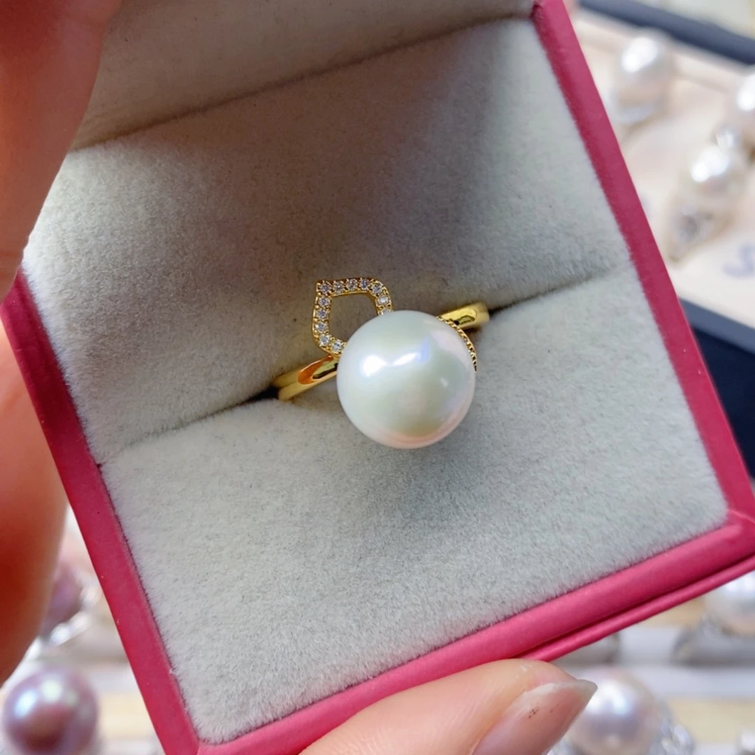 淡水珍珠戒指合金