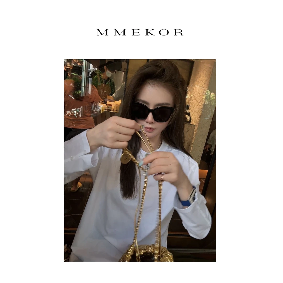 MMEKOR“万能底色”T恤 2025新款秋款智性通勤简约百搭长袖 30510