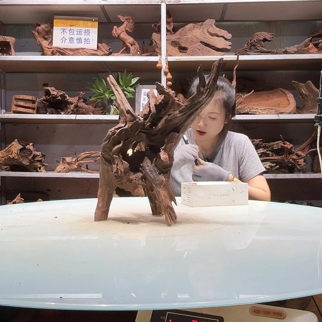 飞***鱼镂空紫柚沉木不包损不包秒沉5595-