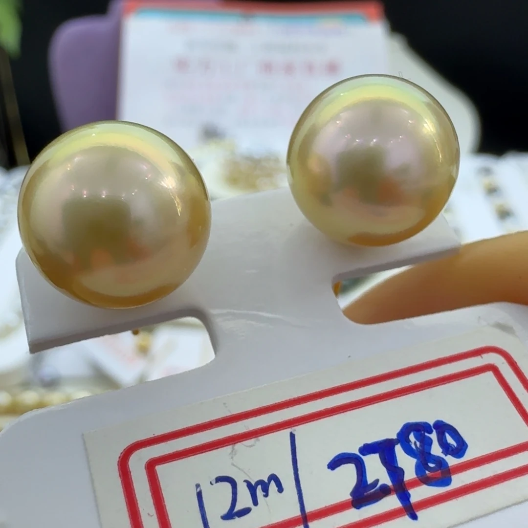 海水珍珠耳饰未镶嵌