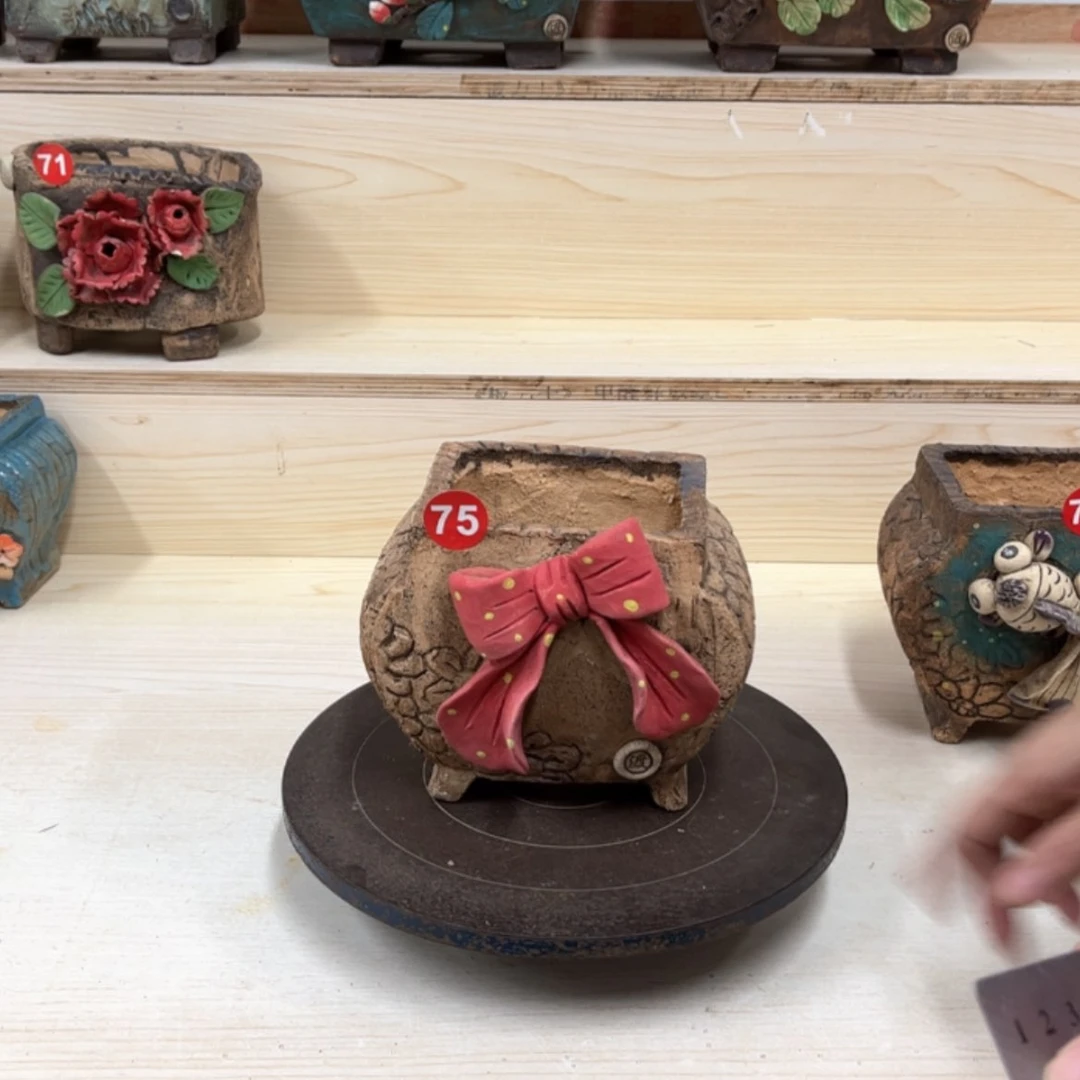 【闪购商品】紫砂花盆 75微瑕内口 11×9外高15