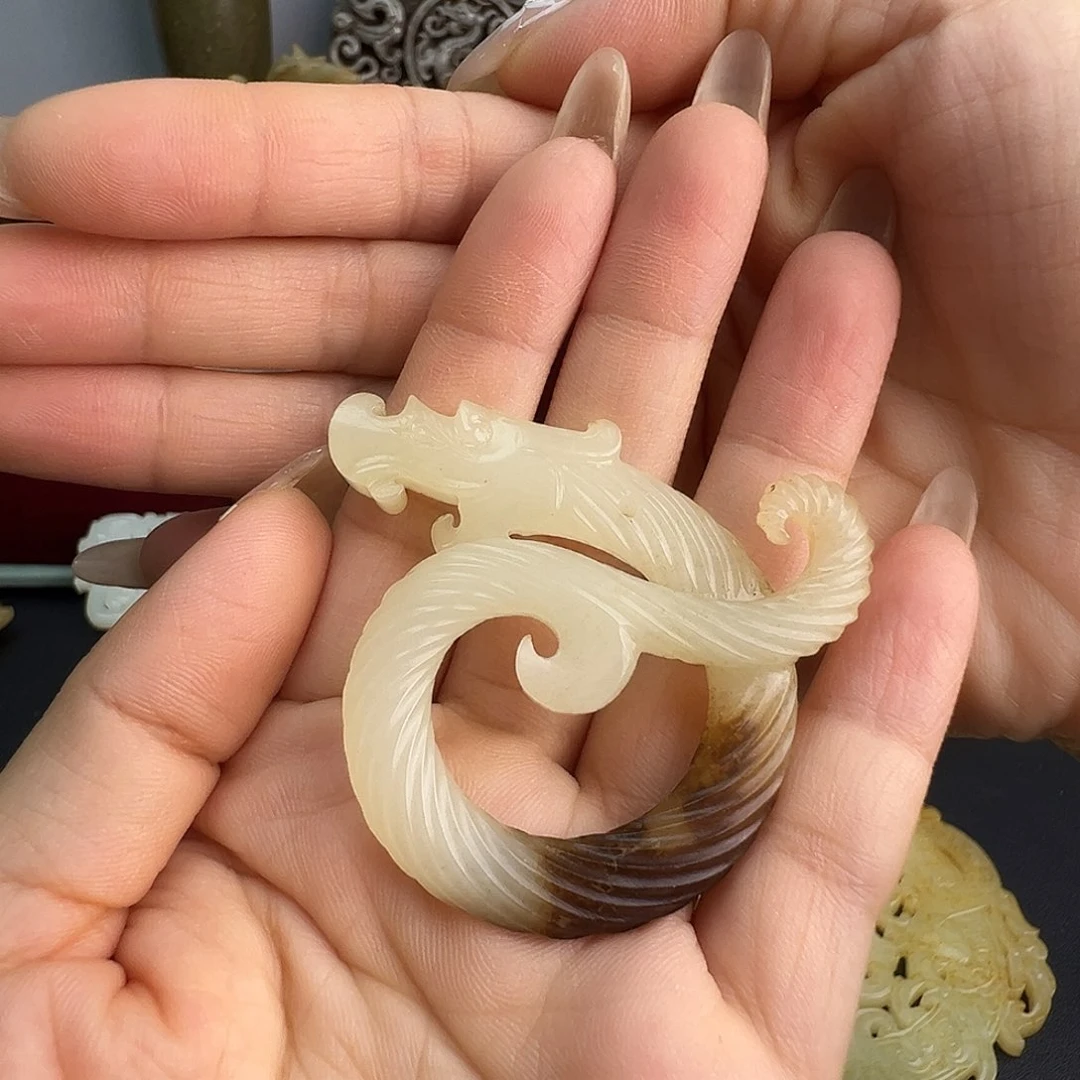 和田玉未镶嵌挂件冰*