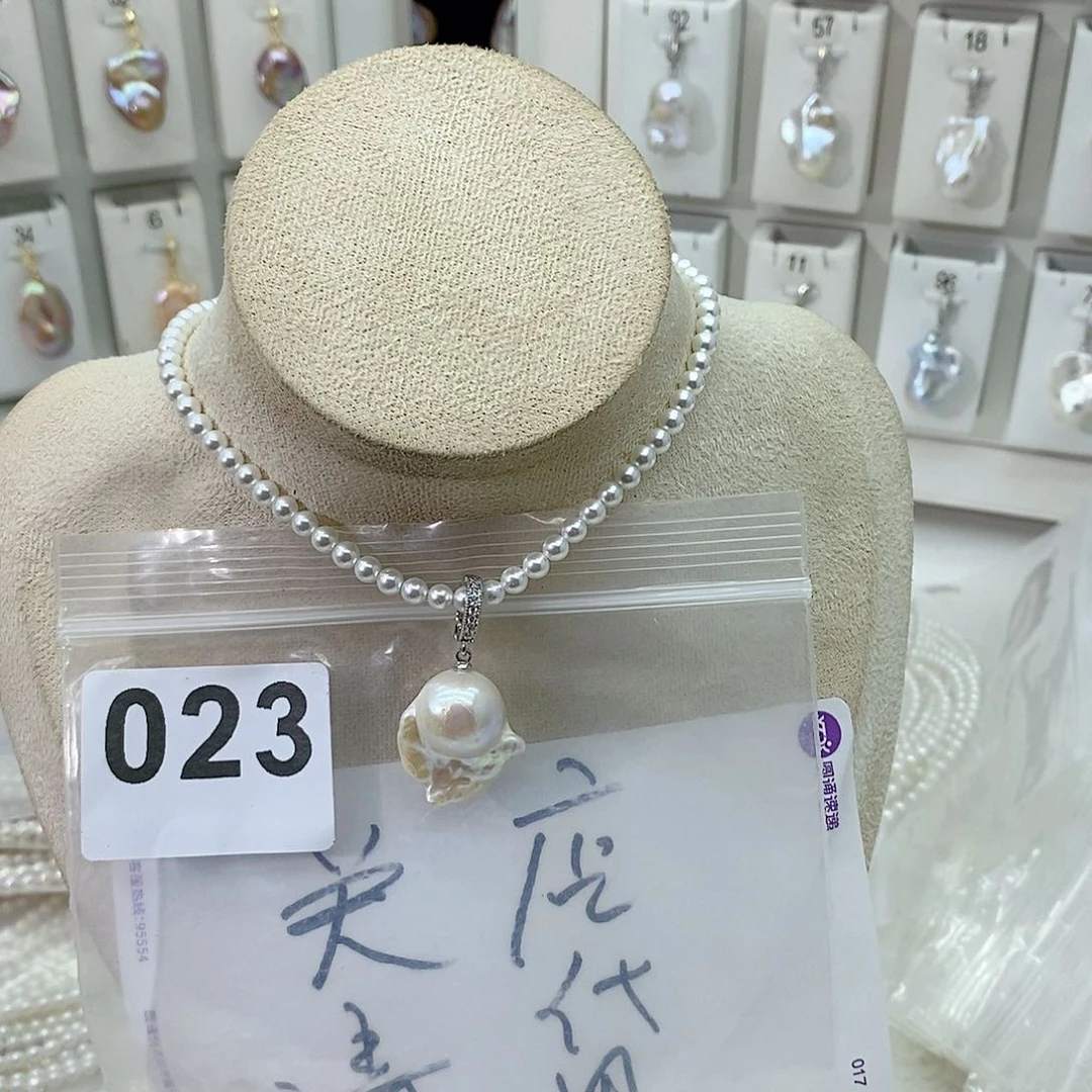 淡水珍珠颈饰合金