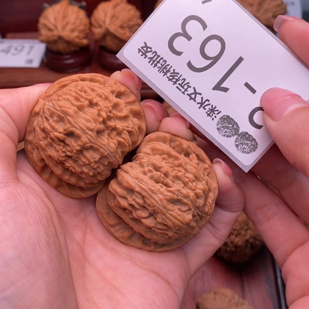 文玩核桃把件44闷白