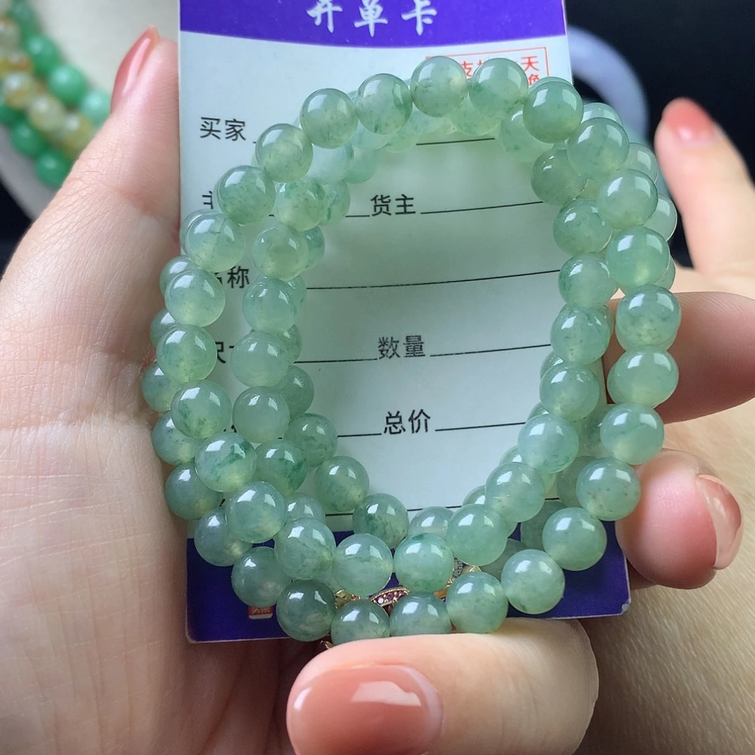 翡翠未镶嵌手链卡7