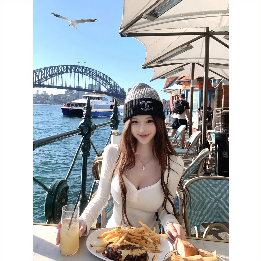 JQD 嫩妹天菜2.0 高囤！ 桃心领修身t恤女秋冬磨毛长袖上衣