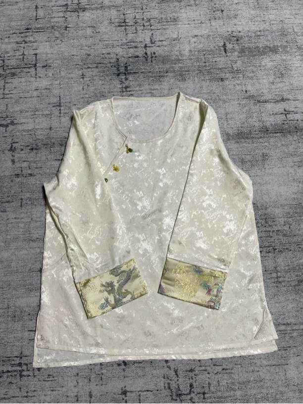 【5102】新中式国风拼接袖口上衣