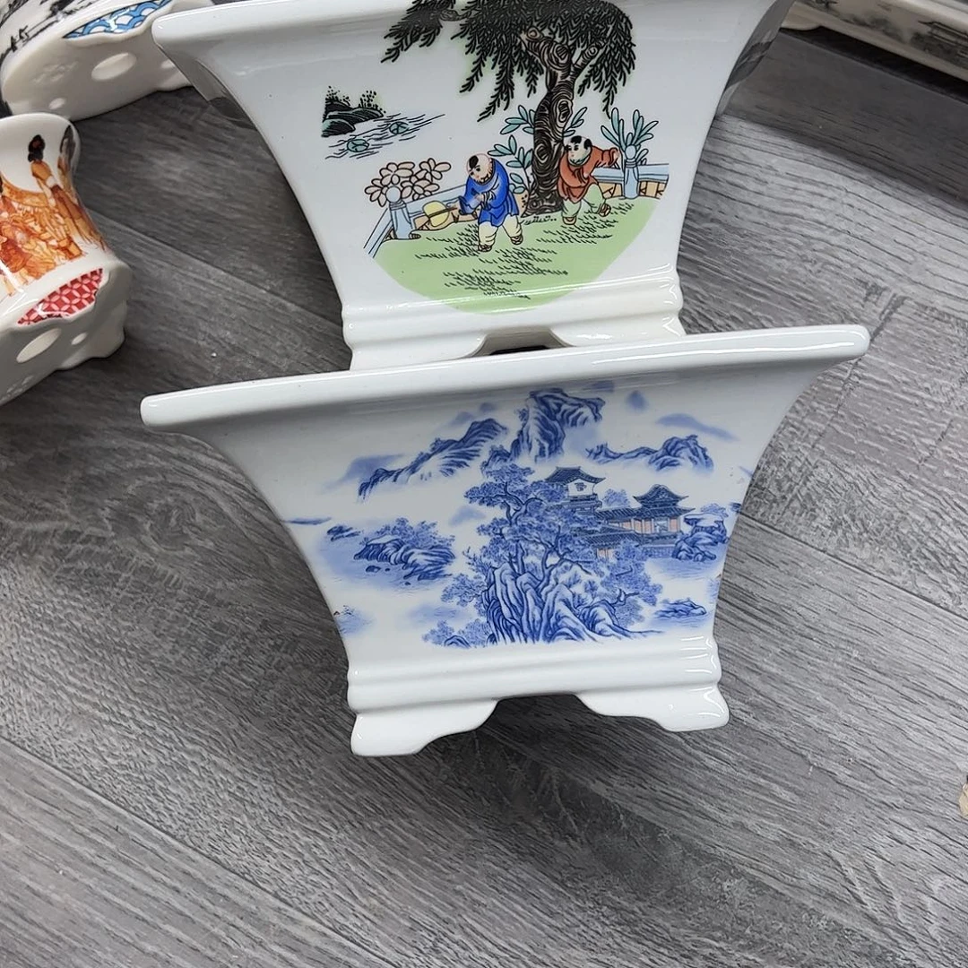 花盆紫砂115号瑕疵2个口不正处理介意勿拍