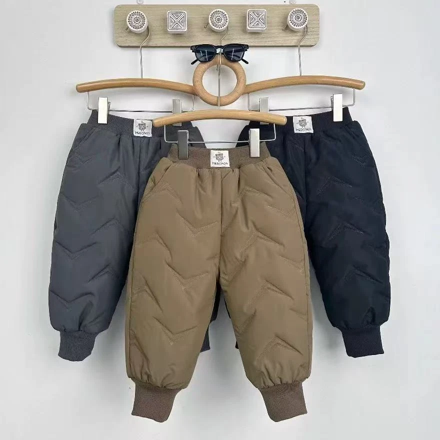 24冬季三色大屁屁萝卜裤加绒加厚男女宝宽松保暖裤子