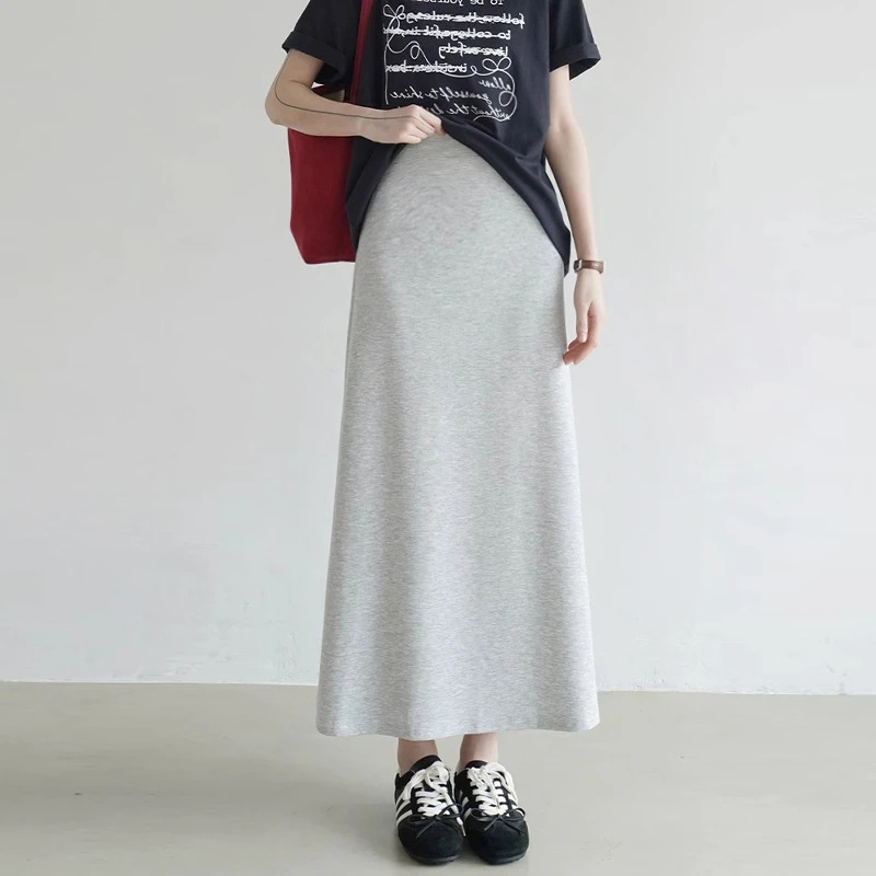 2025夏季新款无托腹孕妇裙休闲显瘦中长款气质包臀裙不显怀半身裙