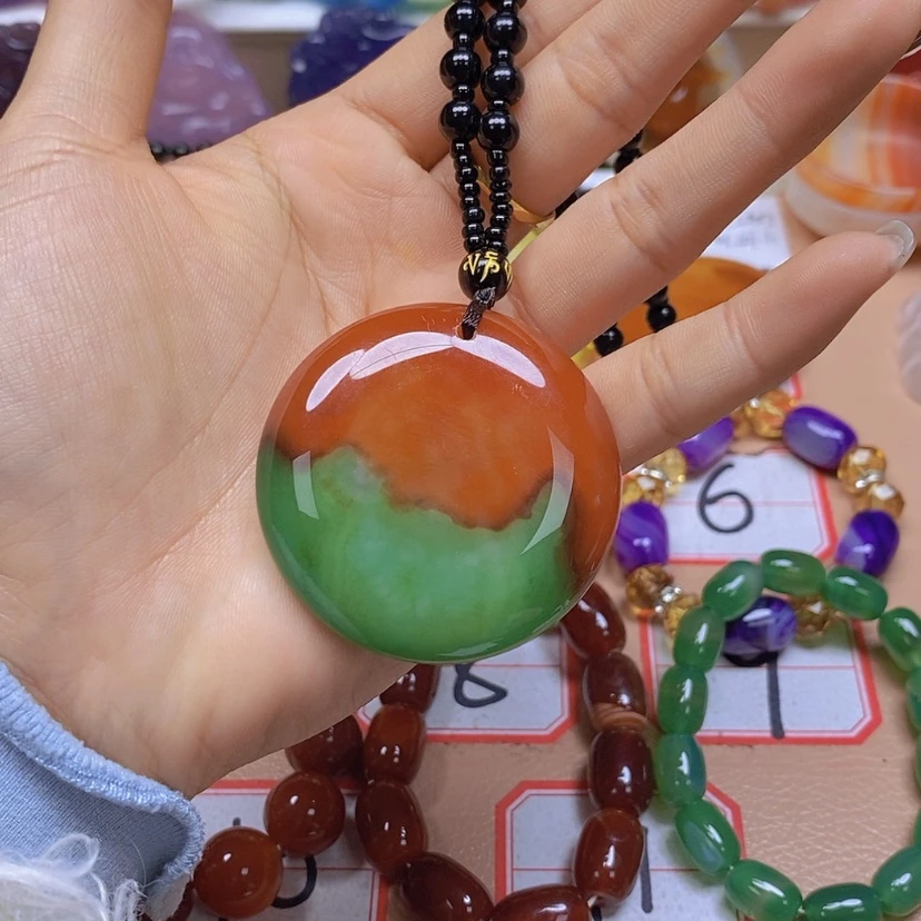 【闪购商品】玛瑙/玉髓颈饰未镶嵌彩**子