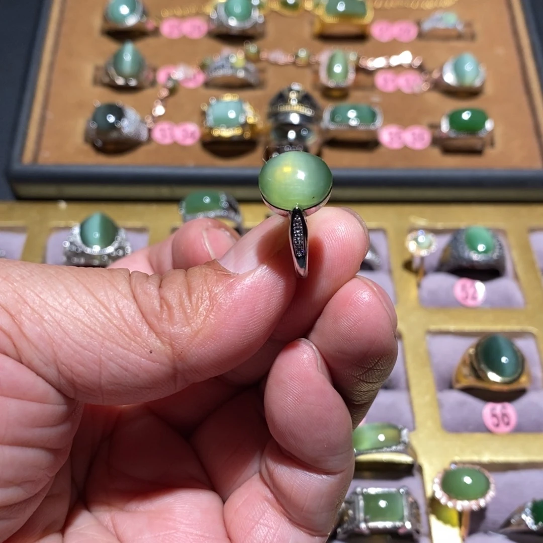 和田玉（碧玉）戒指未镶嵌