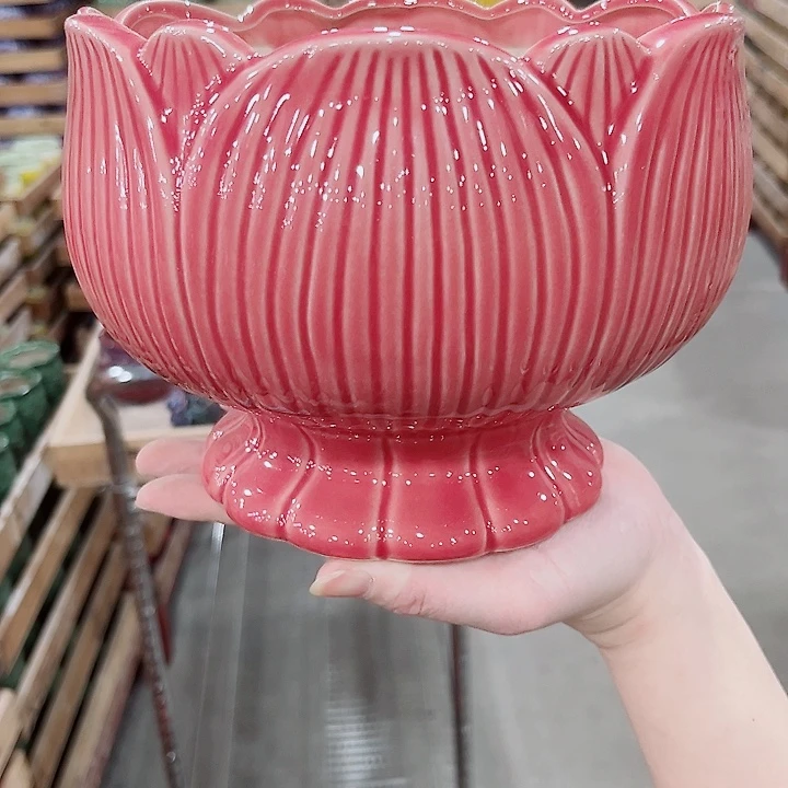 凑单10元陶瓷花盆发货！