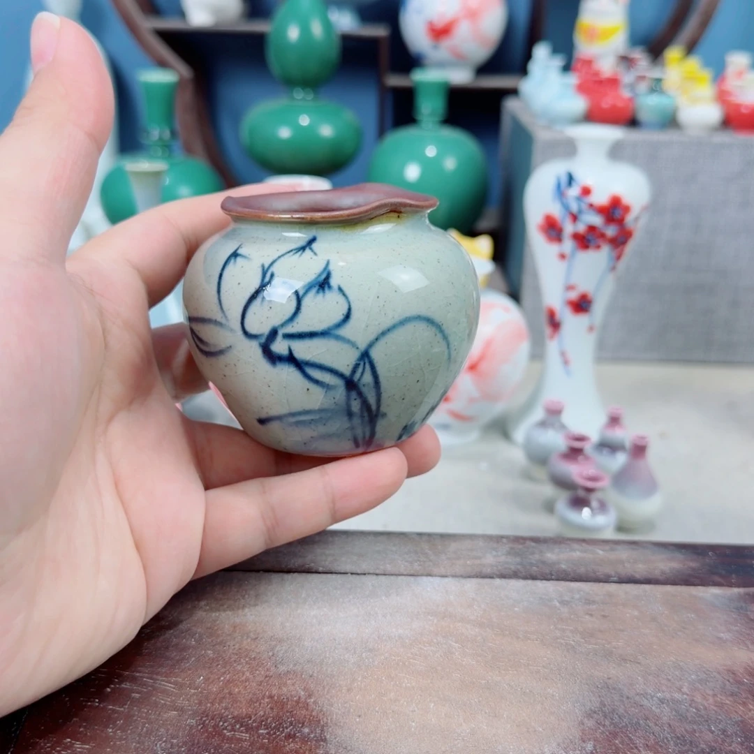 陶瓷手工小花器摆件