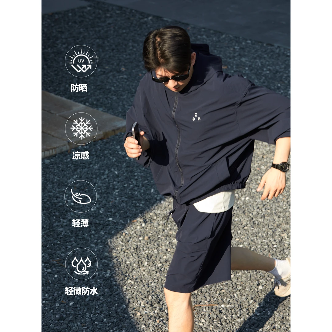 Zone11夏2025「」凉感防晒衣透气宽松防紫外线轻薄运动凉爽ZF038
