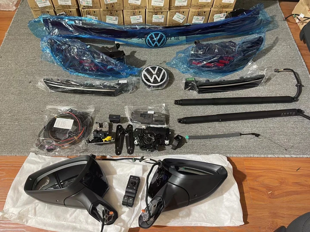 一汽大众大众ID4CROZZ发光标车标灯黑色原厂车标三件套➕后发光标