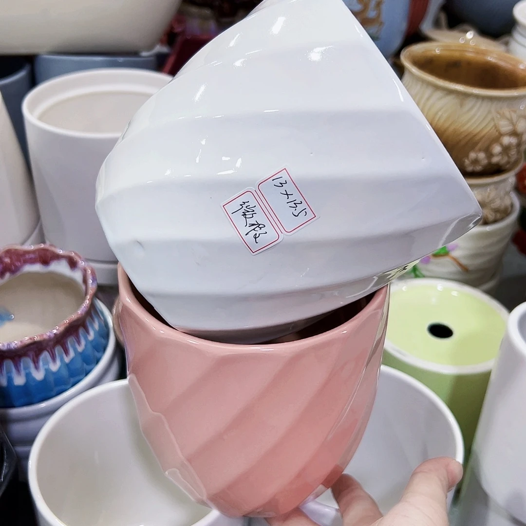 外贸尾单陶瓷花盆凑单10米包邮