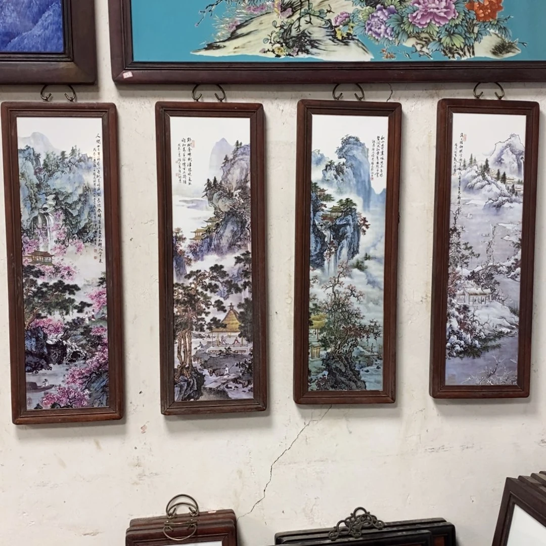 瓷片景德镇瓷板画柴窑烧制