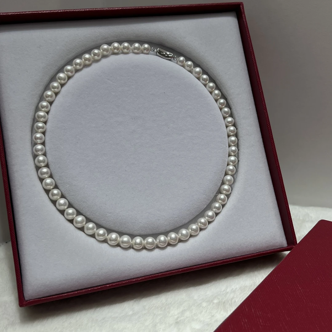 顾铭珠宝-淡水无核珍珠项链8.5-9.5mm百搭强光款9.16新