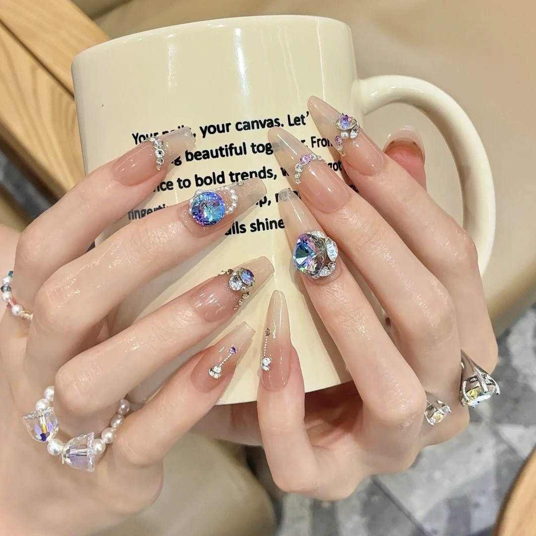 郭小双穿戴甲【海月】全华版手工穿戴甲10片盒装-H31034