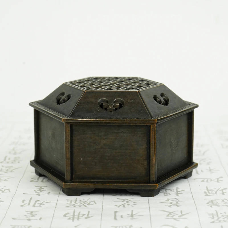 六角炉 盘香炉 合金材质 香道用品 传统香道用具 香器具 酉圆工坊