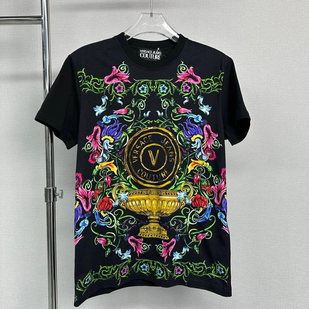 未使用 VERSACE/范思哲 彩色印花 圆领短袖T恤149391