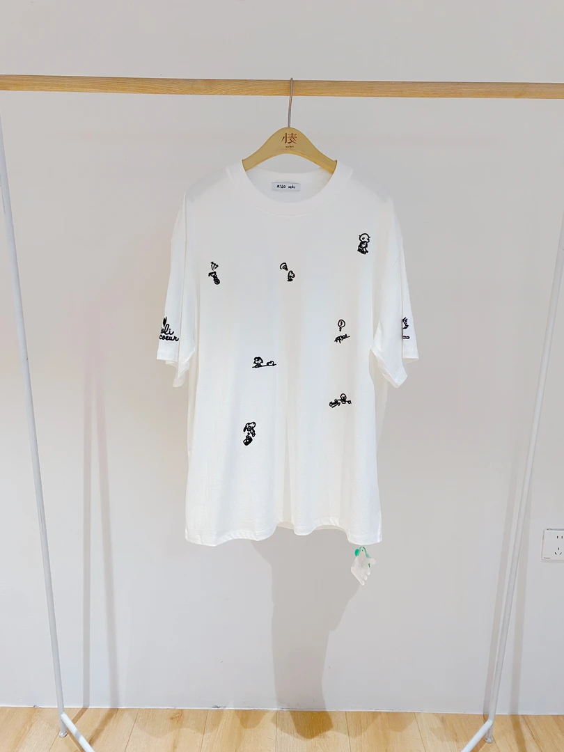 会员福利 - over size卡通刺绣T
