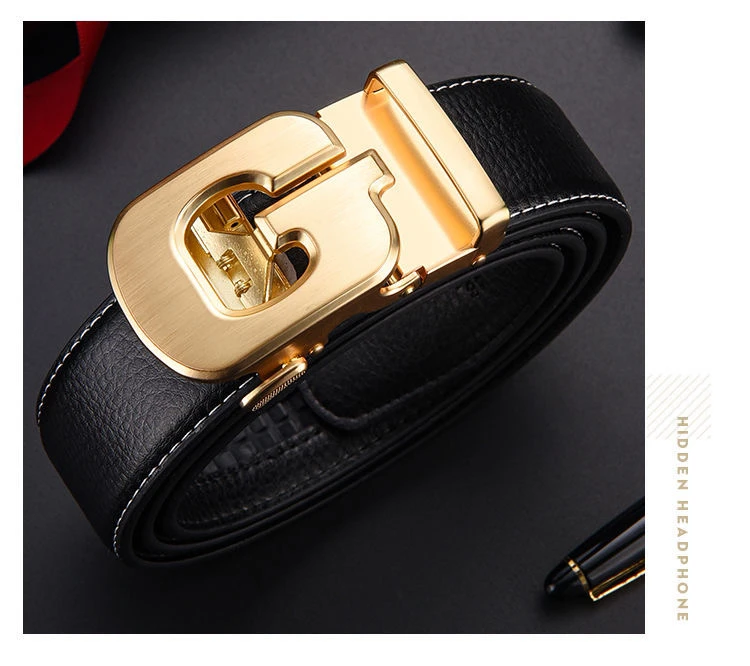 男款裤腰带牛皮带男士自动扣休闲腰带年轻人商务潮流皮带男款真皮