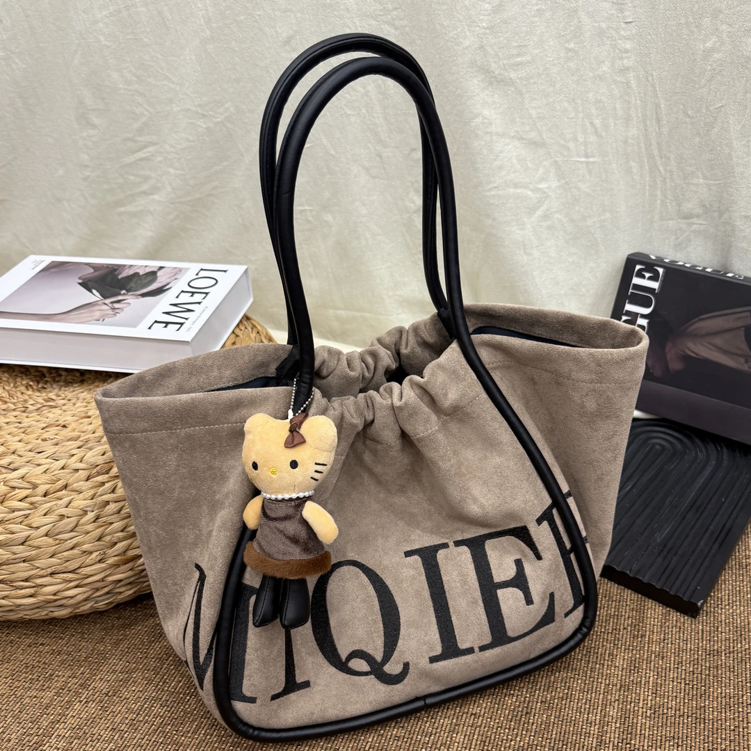 表姐优选 新款复古慵懒托特包大容量通勤百搭洋气单肩包饺子包女