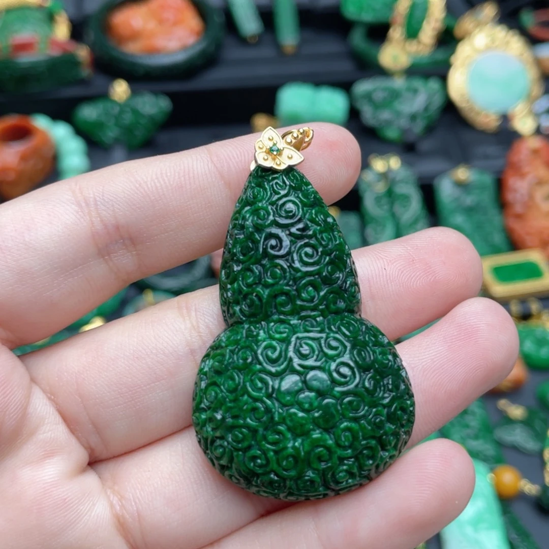 翡翠银S925镶嵌颈饰