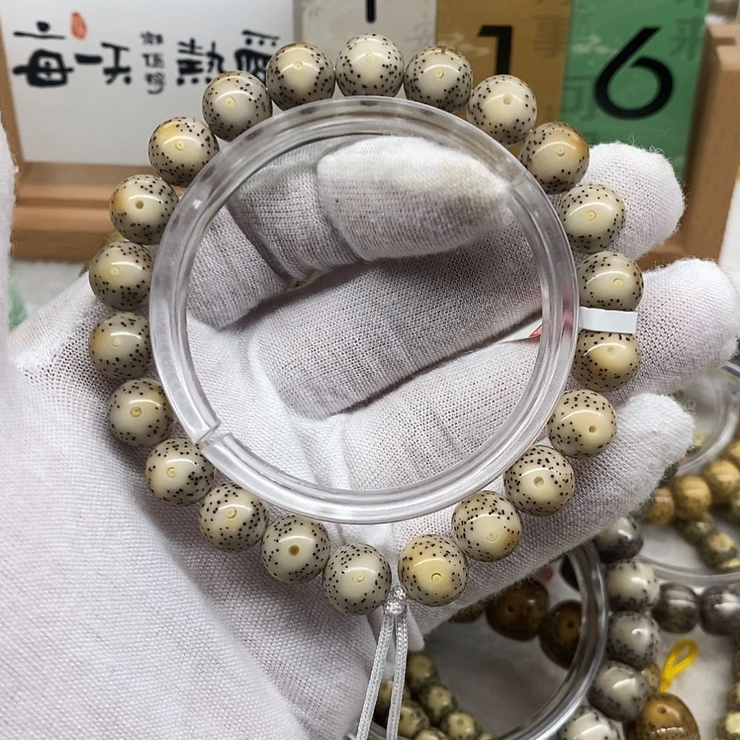 星月菩提手串10/10精品糯冰头条火烧云正月大眼睛正圆