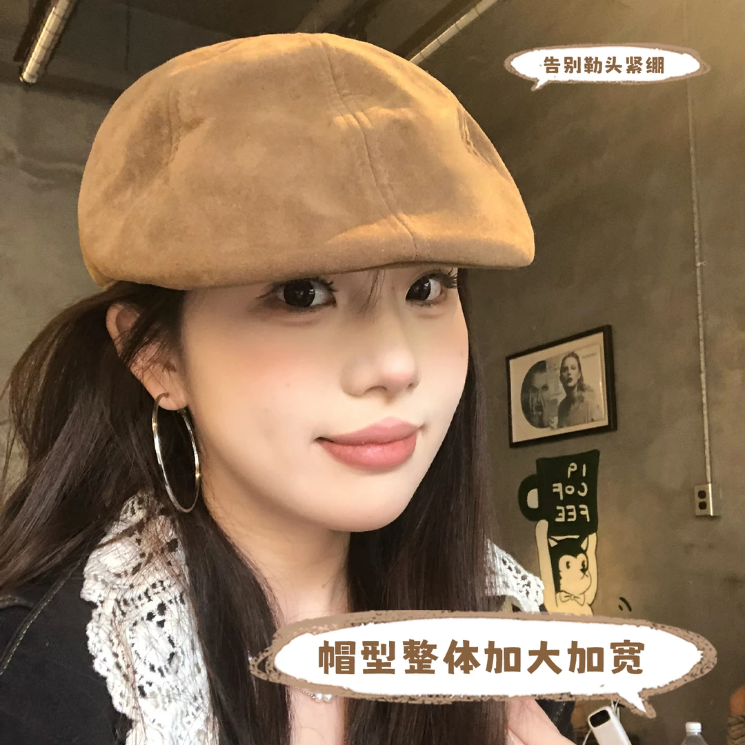 大头星球大脸大头适合的帽子女美式复古显脸小前进帽