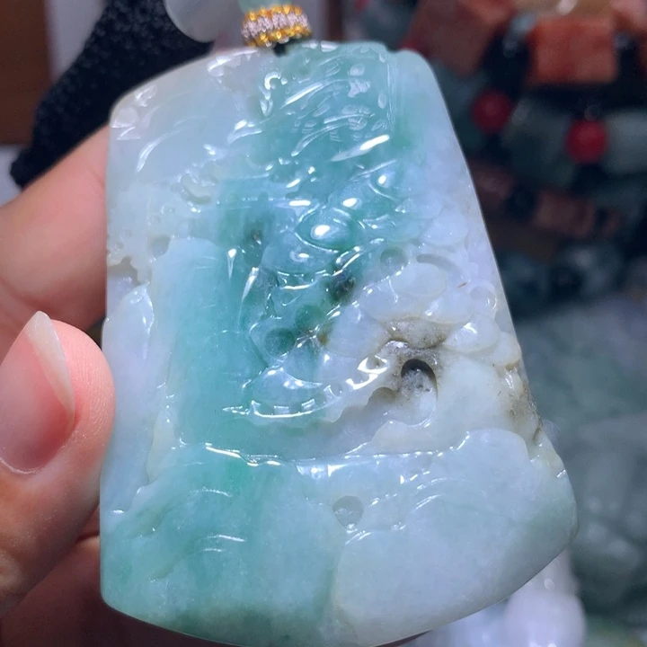 颈饰未镶嵌翡翠保真天然A货翡翠