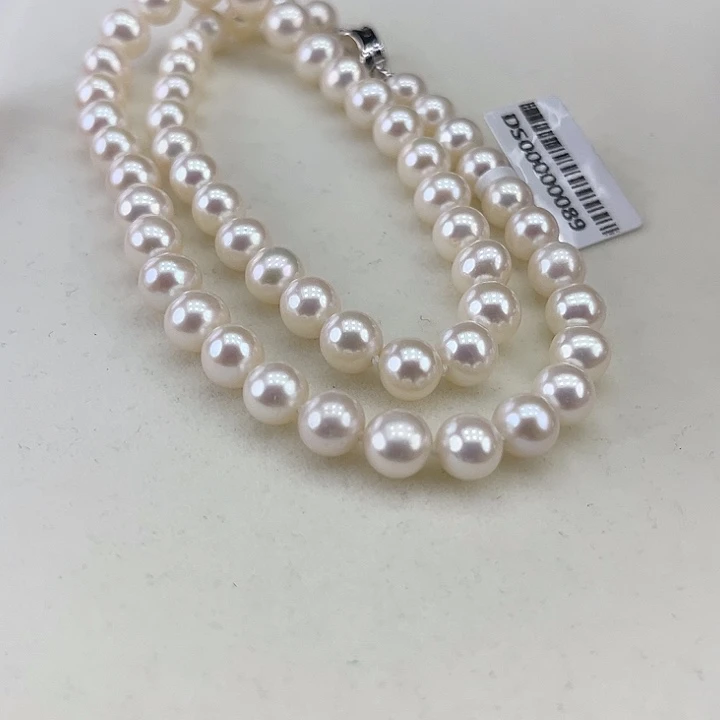 淡水珍珠银S925镶嵌颈饰8➕极光炫彩高品