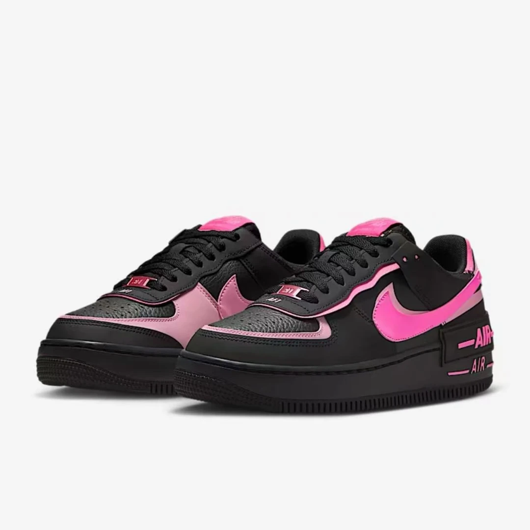 【西安利和体育正品保证】NIKE AF1 SHADOW 黑粉女子板鞋CI0919-006