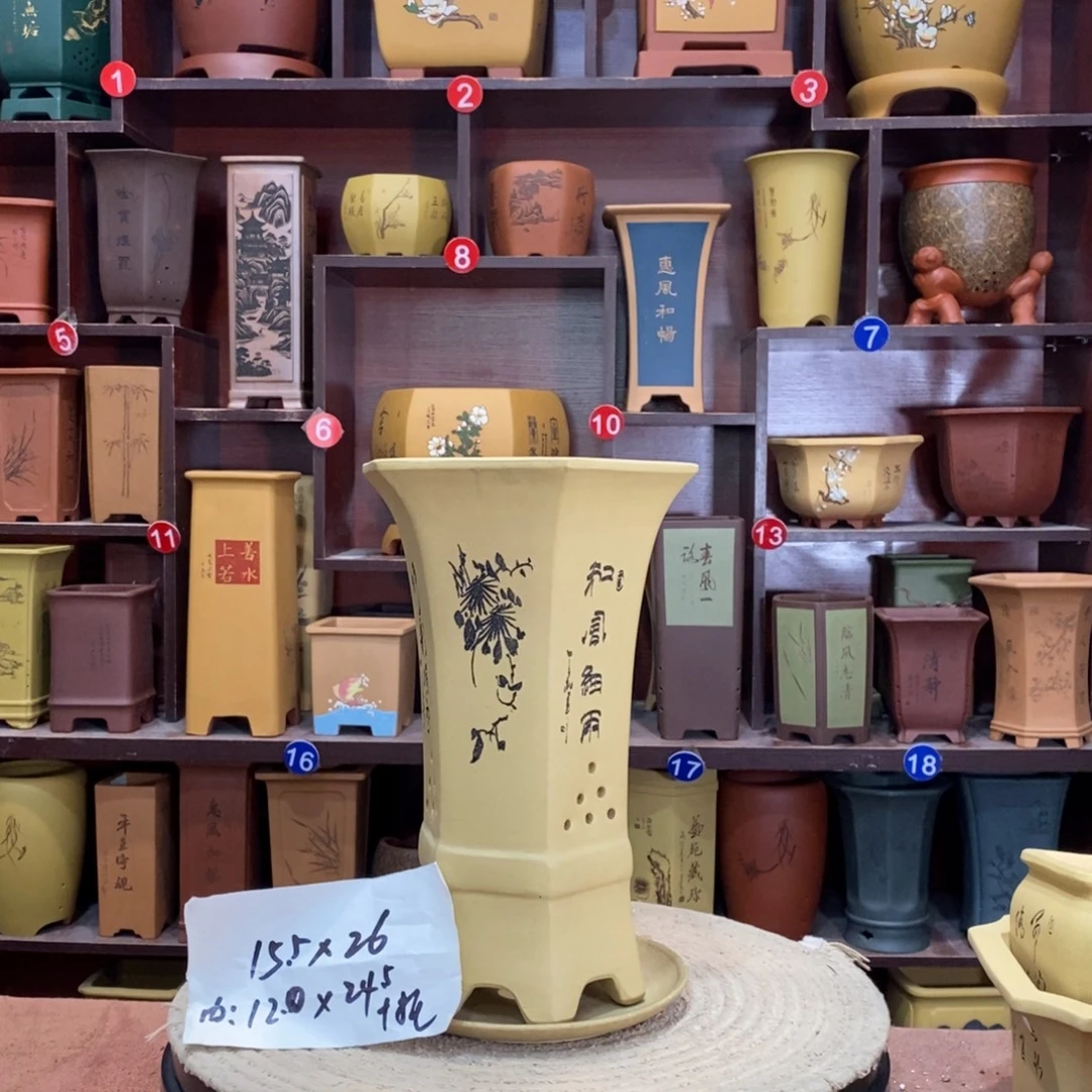 紫砂艺术紫砂花盆